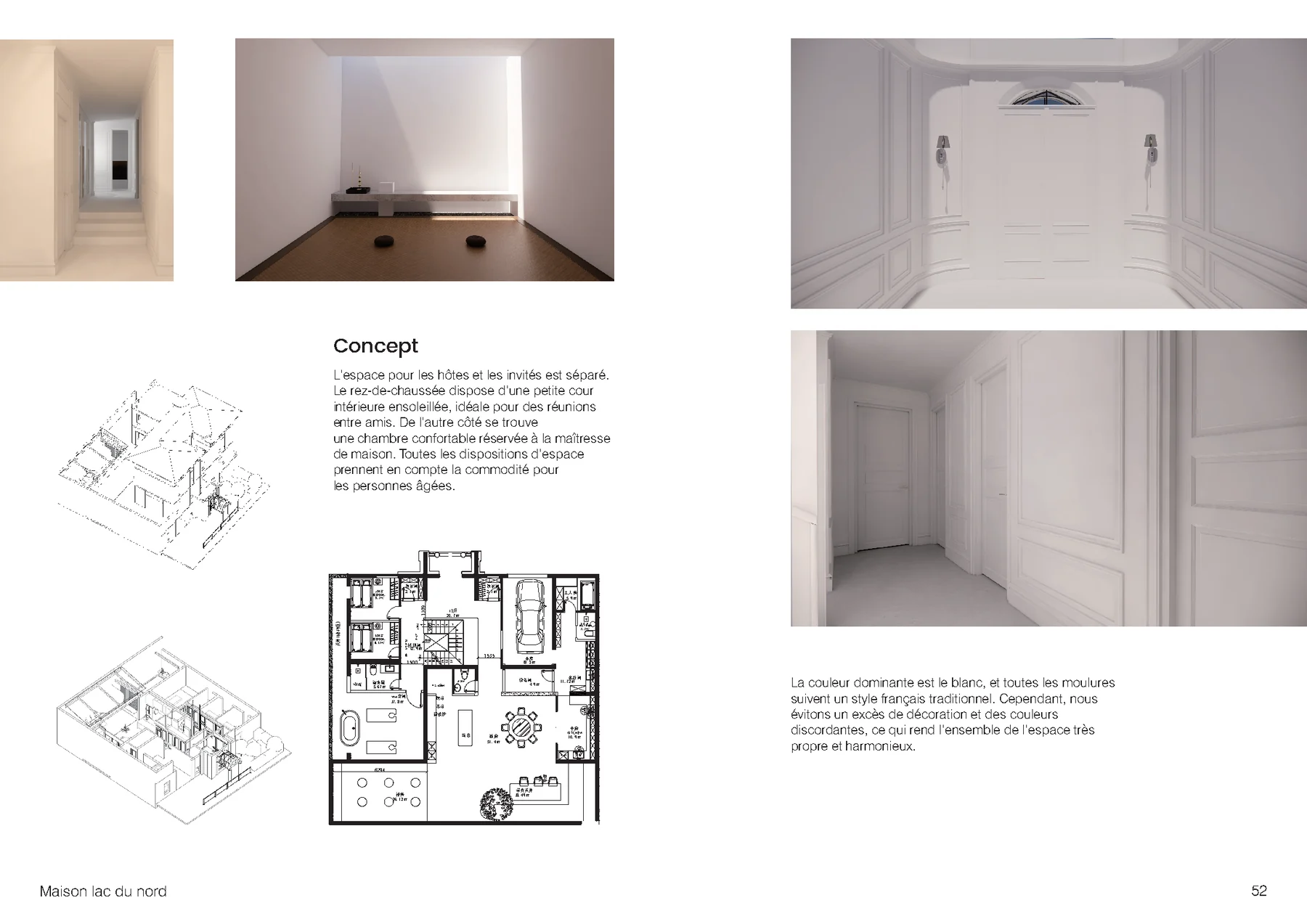 Maison Lac du Nord, plan et concept