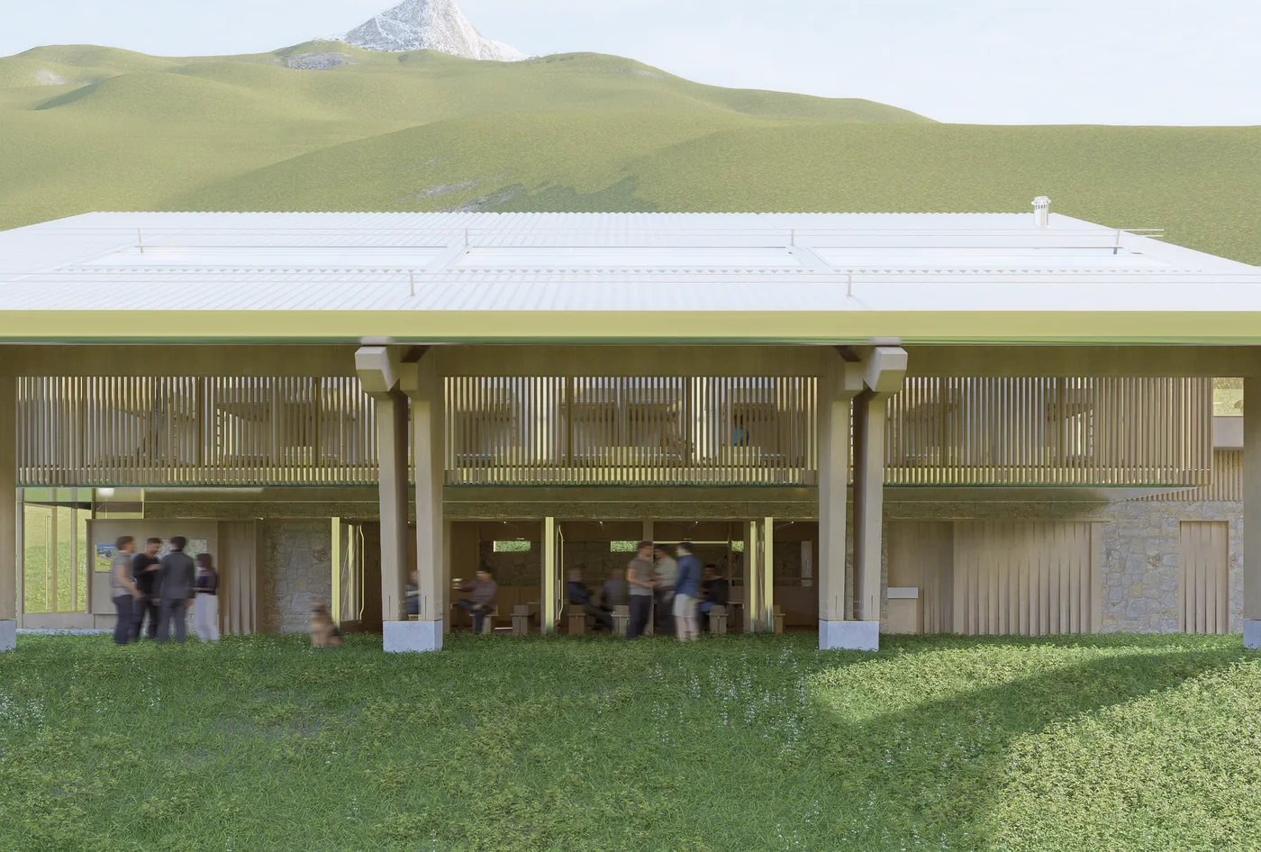 Rendu architectural intérieur en lumière blanche